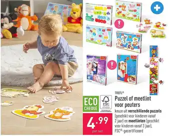 ALDI Puzzel of meetlint voor peuters aanbieding