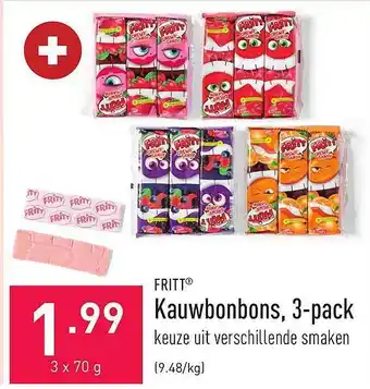 ALDI Fritt kauwbonbons, 3pack aanbieding