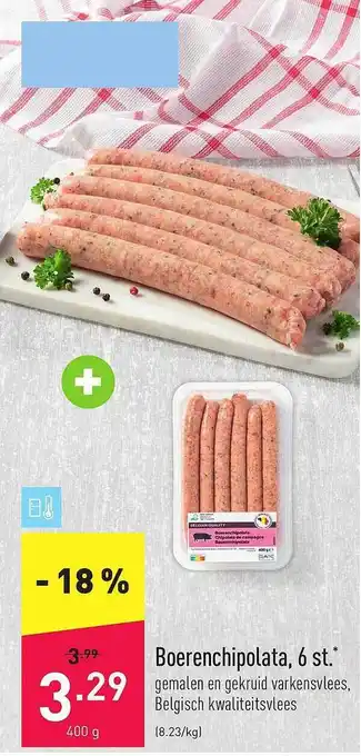 ALDI Boerenchipolata, 6 st aanbieding