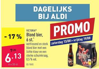 ALDI Victoria blond bier, 6 st aanbieding