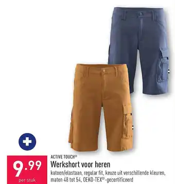 ALDI Werkshort voor heren aanbieding