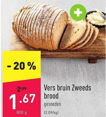 ALDI Vers bruin zweeds brood aanbieding