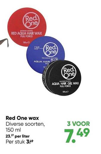 Big Bazar Red one wax aanbieding