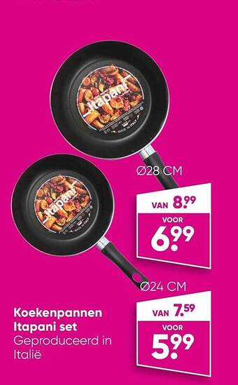 Big Bazar Koekenpannen itapani set aanbieding