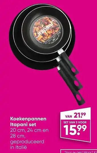 Big Bazar Koekenpannen itapani set aanbieding