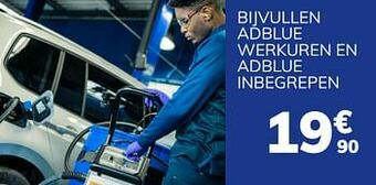 Bijvullen adblue werkuren en adblue inbegrepen