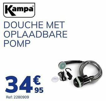 Douche met oplaadbare pomp