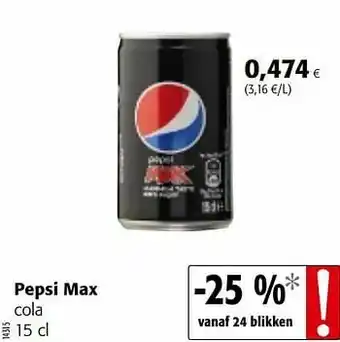 Colruyt Pepsi max cola aanbieding