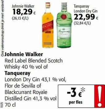 Colruyt Johnnie walker red label blended scotch whisky aanbieding