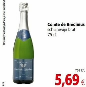 Colruyt Comte de bredimus schuimwijn brut aanbieding