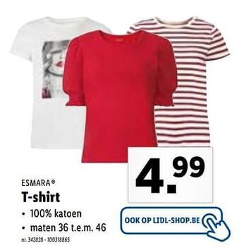 Lidl T-shirt aanbieding