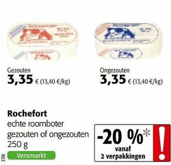 Colruyt Rochefort echte roomboter gezouten of ongezouten aanbieding