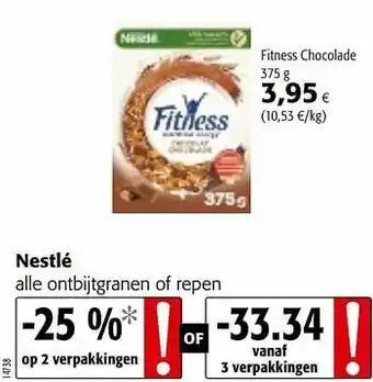 Colruyt Nestlé fitness chocolade aanbieding