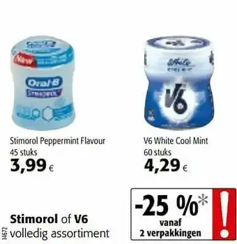 Colruyt Stimorol peppermint flavour aanbieding