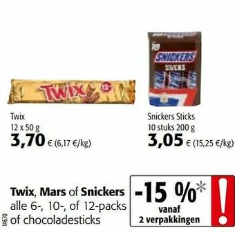 Colruyt Twix aanbieding