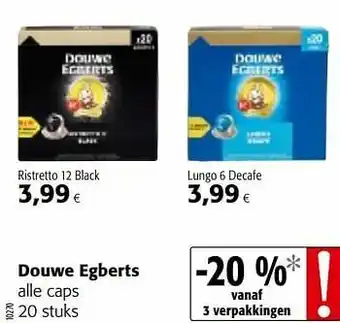 Colruyt Douwe egberts alle caps aanbieding