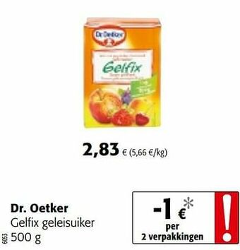 Colruyt Dr. oetker gelfix geleisuiker aanbieding