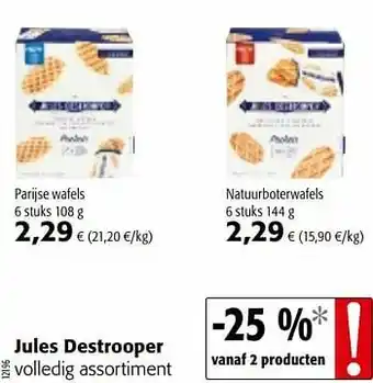 Colruyt Jules destrooper parijse wafels aanbieding