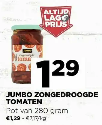 Jumbo Jumbo zongedroogde tomaten aanbieding