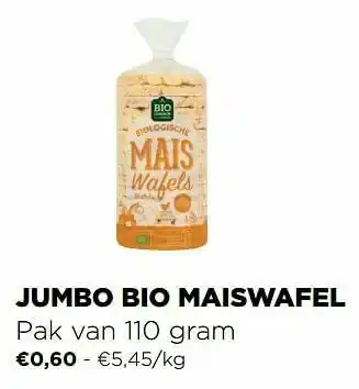 Jumbo Jumbo bio maiswafel aanbieding