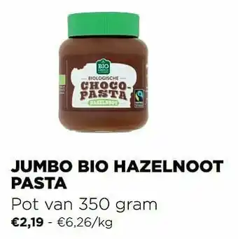 Jumbo bio hazelnoot pasta