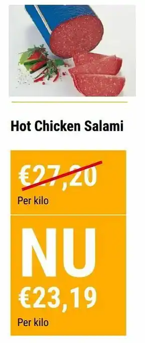 Hot chicken salami