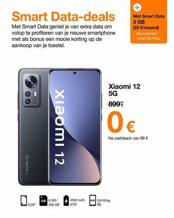 Orange Xiaomi 12 5g aanbieding