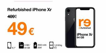 Orange Refurbished iphone xr aanbieding