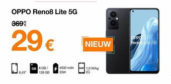 Orange Oppo reno8 lite 5g aanbieding