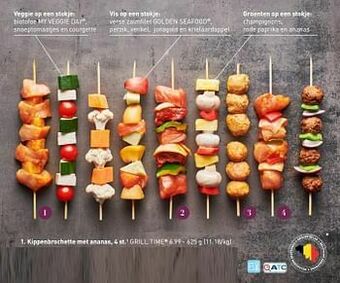 ALDI Kippenbrochette met ananas aanbieding