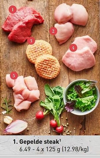 ALDI Gepelde steak aanbieding