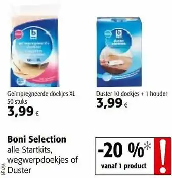 Boni selection alle startkits, wegwerpdoekjes of duster