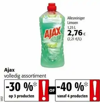 Colruyt Ajax allesreiniger limoen aanbieding