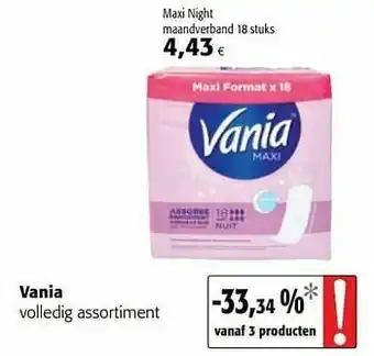 Colruyt Vania maxi night maandverband aanbieding