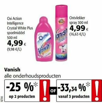 Colruyt Vanish alle onderhoudsproducten aanbieding