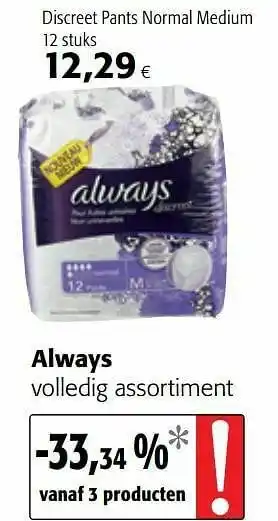 Colruyt Always discreet pants normal medium aanbieding
