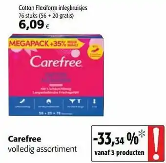 Carefree cotton flexiform inlegkruisjes