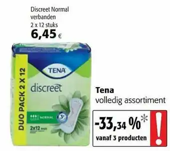 Colruyt Tena discreet normal verbanden aanbieding