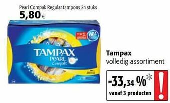 Tampax pearl compak regular tampons