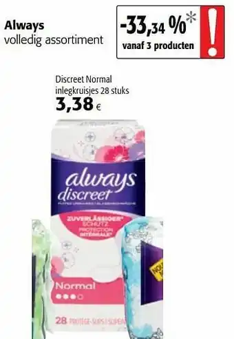 Always discreet normal inlegkruisjes