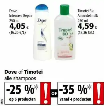 Colruyt Dove intensive repair aanbieding