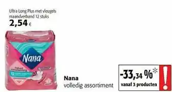 Colruyt Nana ultra long plus met vleugels maandverband aanbieding