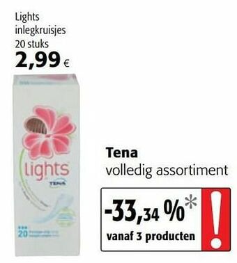 Colruyt Tena lights inlegkruisjes aanbieding