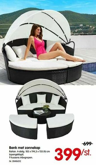Fun Bank met zonnekap aanbieding