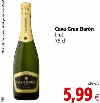 Colruyt Cava gran barón brut aanbieding
