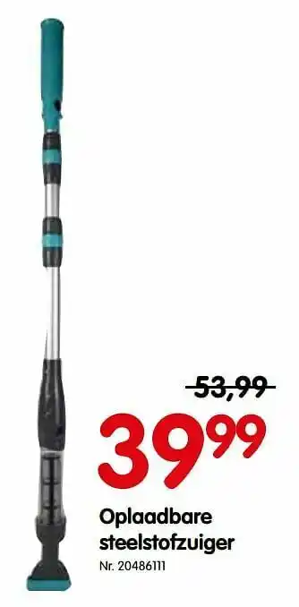 Fun Oplaadbare steelstofzuiger aanbieding