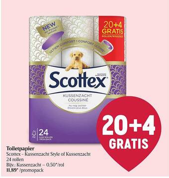 Delhaize Toiletpapier scottex aanbieding