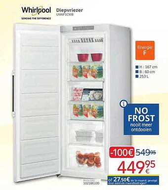 Eldi Whirlpool diepvriezer aanbieding