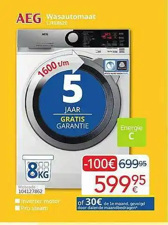 Eldi Aeg wasautomat aanbieding