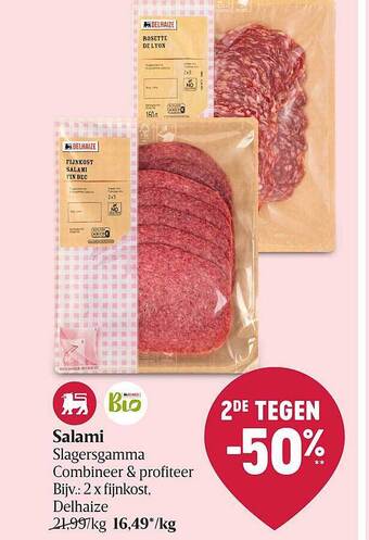 Delhaize Salami aanbieding